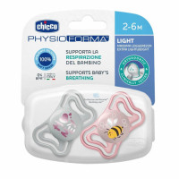 Пустышка Physio Light,2шт.,2-6мес.,силикон, Pink, микс (934)