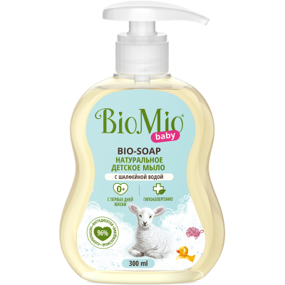 Детский набор BioMio® BABY для купания с натуральным мылом (0+) Детский набор BioMio® BABY для купания с натуральным мылом (0+)