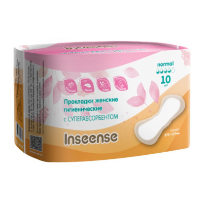 Прокладки женские гигиенические INSEENSE №10 240813 (12) с суперсорбентом