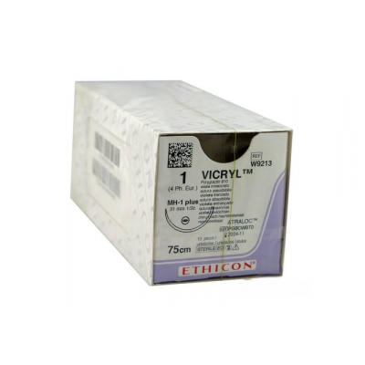 Викрил фиолет M4 (1) 75см, игла кол MH-1+ 31мм 1/2c (Ethicon) арт. W9213