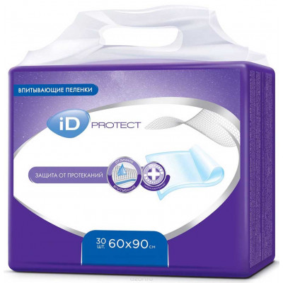 Пеленки одноразовые впитывающие ID Protect 60x90 980420915530-02 №30 (4)