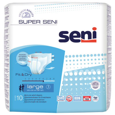 Сени подгузники для взрослых закрытого типа SUPER SENI CLASSIC, Large, №10