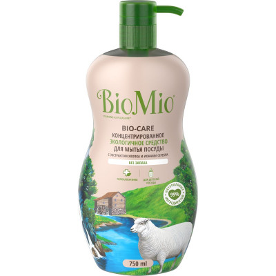 Эко средство для мытья посуды BioMio® BIO-CARE концентрат, без запаха, 750 мл Эко средство для мытья посуды BioMio® BIO-CARE концентрат, без запаха, 750 мл