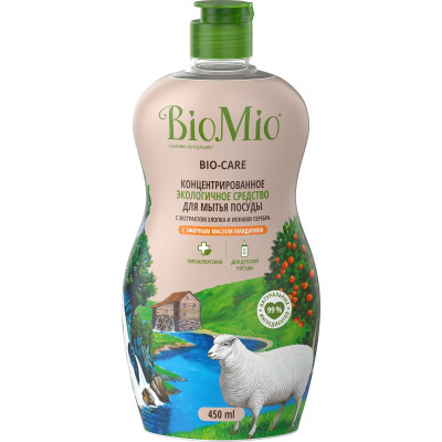 Эко средство для мытья посуды BioMio® BIO-CARE мандарин, концентрат, 450 мл Эко средство для мытья посуды BioMio® BIO-CARE мандарин, концентрат, 450 мл