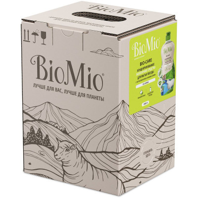 Эко средство для мытья посуды BioMio® BIO-CARE без запаха, экобокс, 3 л Эко средство для мытья посуды BioMio® BIO-CARE без запаха, экобокс, 3 л