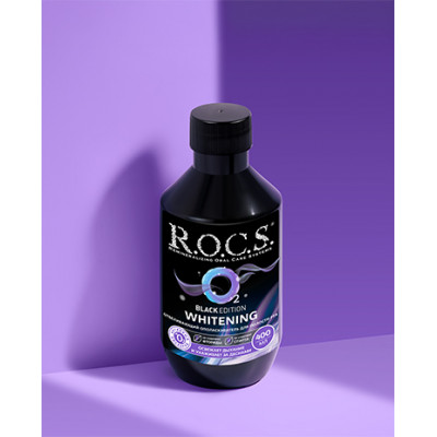 Ополаскиватель отбеливающий R.O.C.S. Black Edition, 400 мл