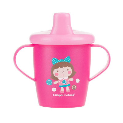 Чашка-непроливайка, 250 мл. Toys 9+, цвет: розовый (31/200)