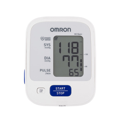 Тонометр автоматический OMRON M2 Basic (HEM-7121-ARU) с адаптером + универсальная манжета (22-42)