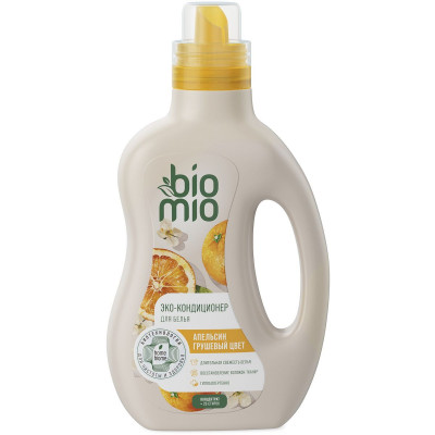 Экологичный кондиционер для белья BioMio® BIO-SOFT, апельсин-грушевый цвет, 800 мл Экологичный кондиционер для белья BioMio® BIO-SOFT, апельсин-грушевый цвет, 800 мл