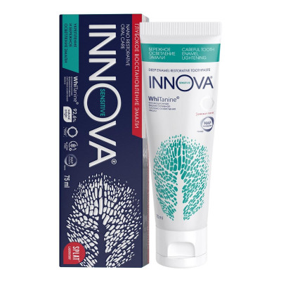 Зубная паста INNOVA® БЕРЕЖНОЕ ОСВЕТЛЕНИЕ ЭМАЛИ для чувствительных зубов, 75 мл