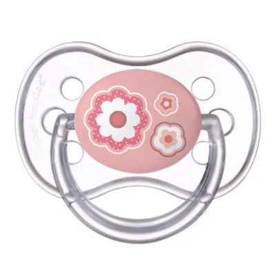 Пустышка симметричная силиконовая, 6-18 Newborn baby, цвет: розовый