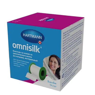 Пластырь Omnisilk 5см х 5м катушка (Hartmann) арт. 900554 Пластырь Omnisilk 5см х 5м катушка (Hartmann) арт. 900554