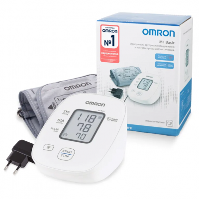 Тонометр Omron M1 Basic (ARU) автомат с адаптером (22-32 см)